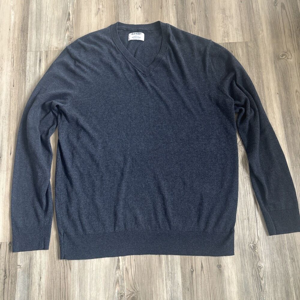 Old Navy Men's Sweater  Blue Outdoor Preppy Casual V Neck Size Large